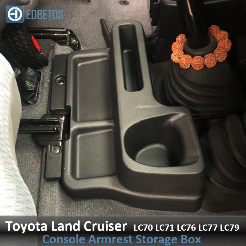 Front Center Console Storage Box Tray for Toyota Land Cruiser Accessories LC70 LC71 LC76 LC77 LC79 VDJ76 VDJ78 VDJ79 Cup Holder