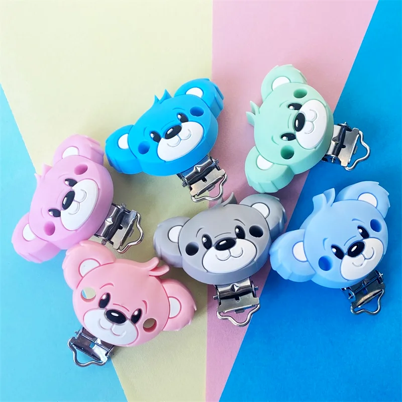 Teething Toys Silicone Teething Toys Baby Teething Toys Silicone Beads Silicone Teether Silicone Teething Beads Sensory Chew Necklaces Pacifier Clips 3pcs Silicone Pacifier Clip bear DIY Baby Teething Teether Necklace Bead Tool Nurs Gift Accessories