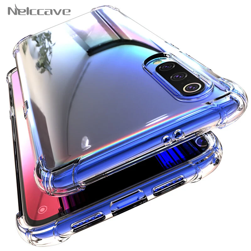 50 штук с предохранительными подушками противоударный чехол для Xiaomi Mi 9T Pro CC9 CC9e 8SE 8 Lite A2 A1 играть F1 прозрачный чехол мягкий прозрачный чехол из материала tpu