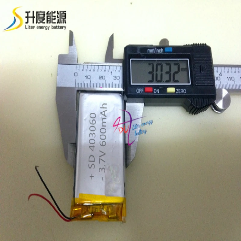Liter energy battery 403060 3.7V 400mAh Lithium Polymer Li-Po li ion Rechargeable Battery For Mp3 MP4 | Электроника