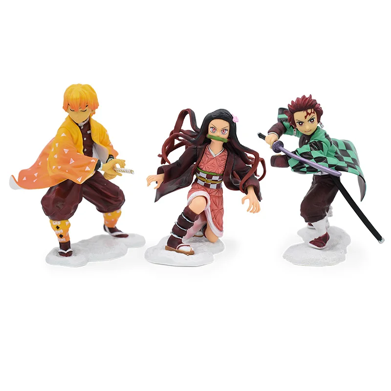 

15CM Anime Figure Demon Slayer Figure Kamado Tanjirou Kamado Nezuko Agatsuma Zenits PVC Action Model Demon Slayer Toys