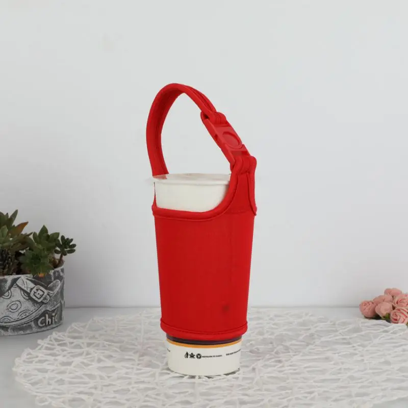 Handheld Coffee Sleeve Cover Heat Insulation Milk Tea Juice Drink Cup Holder Case Mug Carry Tote Bag Travel Reusable
