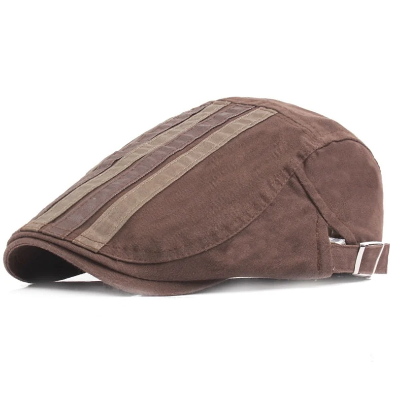Coffee JNKET, модные мужские и женские береты, шапка, фуражка, хлопок, ткань, на каждый день, Sunhat, Duckbill, кепка, Casquette, регулируемый размер - Цвет: Coffee