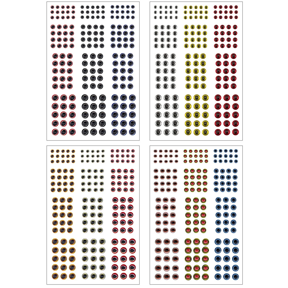

Fish Eyes Lure 183Pcs Mixed DIY 3D Fish Lure Eyes Artificial Fake Lure Laser Fish Eye 3mm4mm5mm6mm