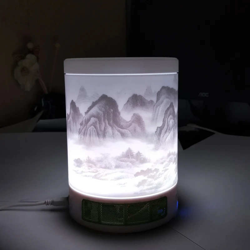 

Bluetooth speaker wireless speaker humidification light mood lamp supports multi-function TF music call BV