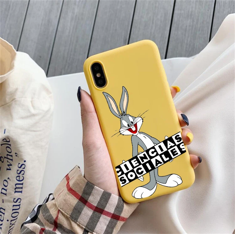 Bugs Bunny TweetyBird Даффи Дак Looney Tunes чехол для iPhone 6 7 6plus X XR XSMAX 11 роскошный цветной Мягкий силиконовый чехол для телефона