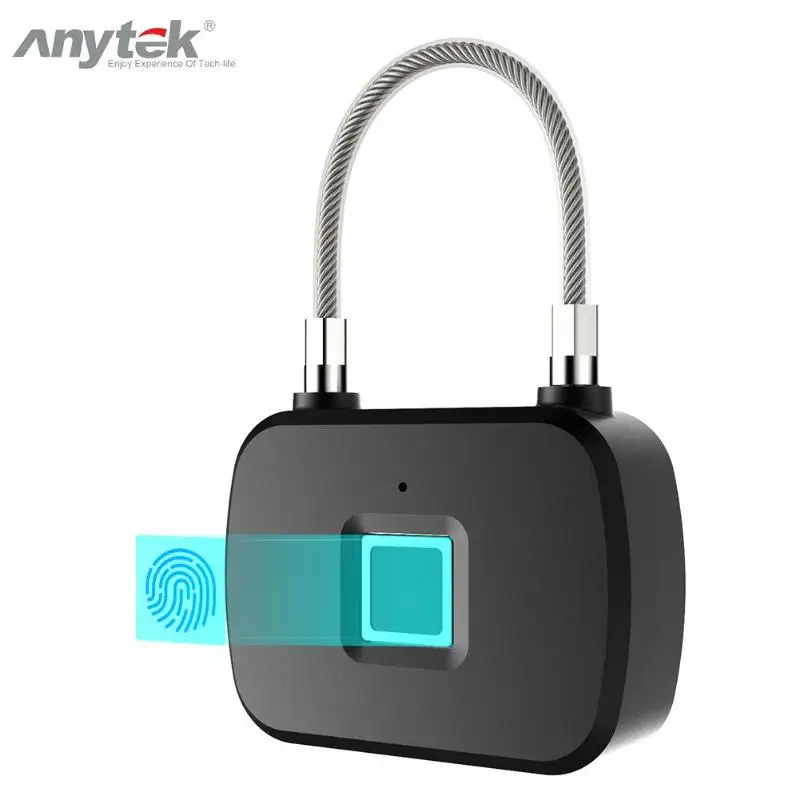 Anytek L13 Водонепроницаемый умный замок без ключа с отпечатком пальца Замок Противоугонный замок для двери чехол для багажа замок для безопасности дома
