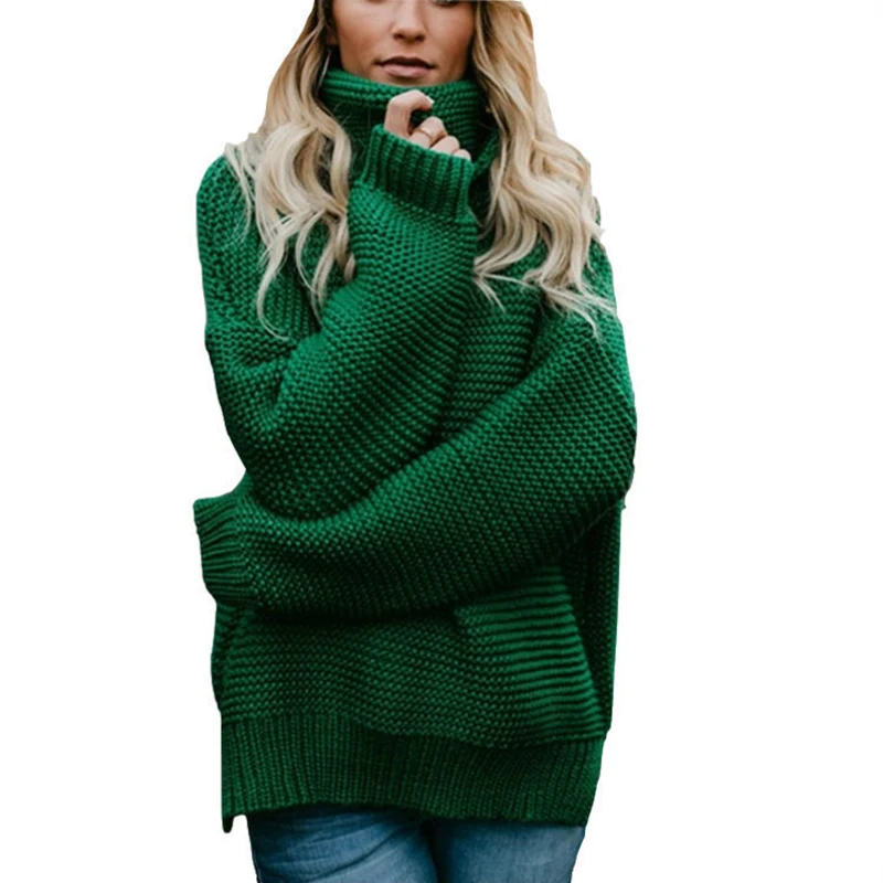 Pull maille femme manches longues col roul&eacute; pull f...