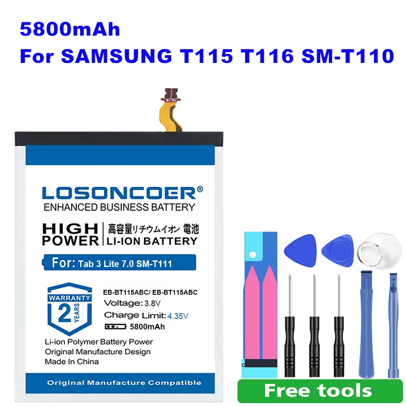 Для samsung Galaxy Tab Tablet 3 Lite 7 0 3g SM-T110 T115 SM-T111 SM-T116 T111 T3600E T110 T116 EB-BT111ABE EB-BT115ABC Батарея |