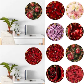 

Valentine's Day Living Room Digital Wall Clock Acrylic Mute Creative Clock часы настенные настенные часы настенные кухонные