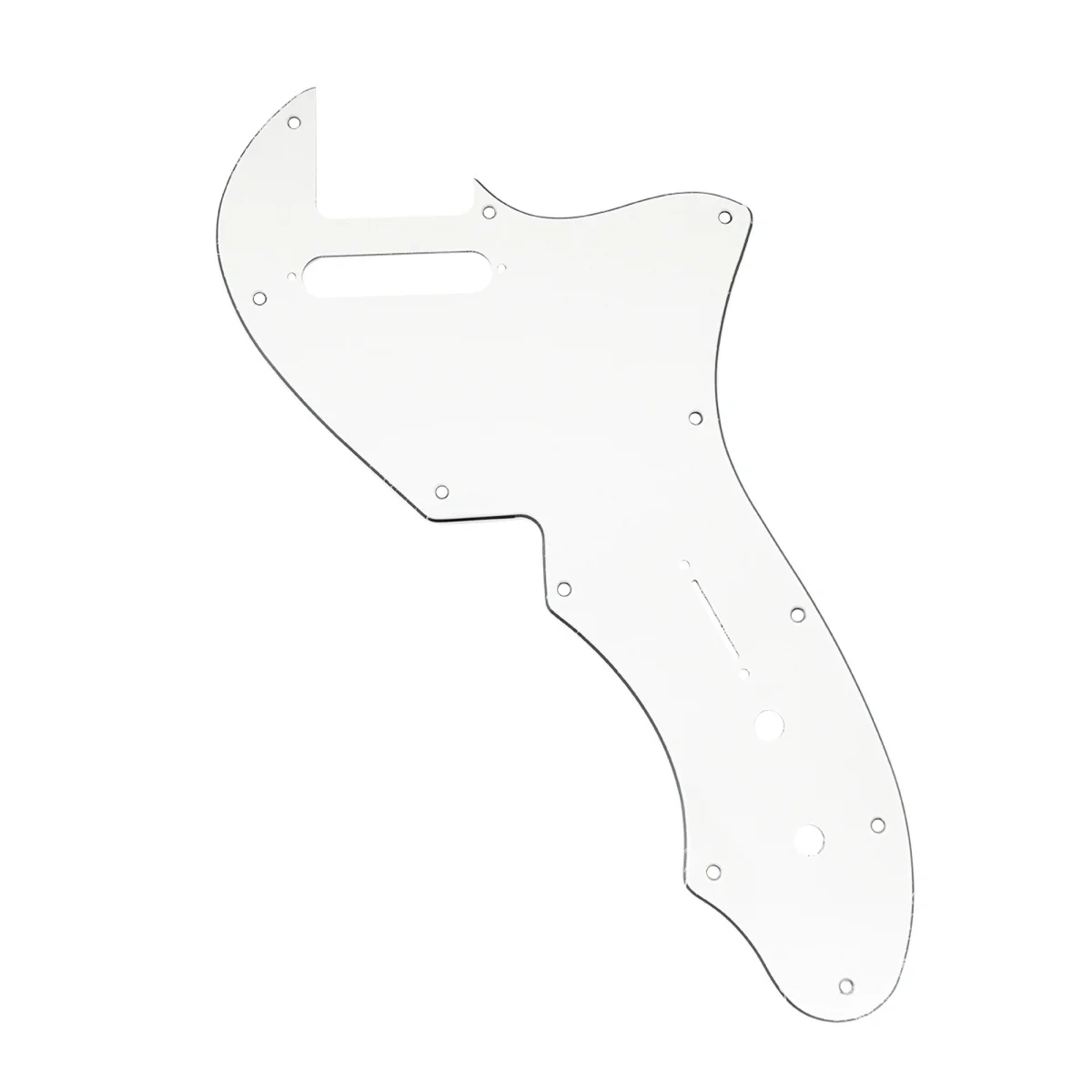 

Musiclily Pro 11 гитара отверстия Pickguard для США крыло 69 Tele Thinline стиль электрическая гитара, 3-слойная белая