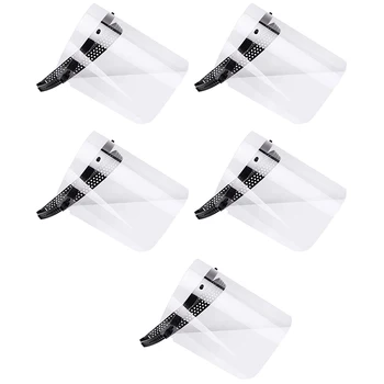 

5 Pack Multipurpose Cooking Face Shield Transparent Protective Full Mask Anti-Saliva Protective Hat