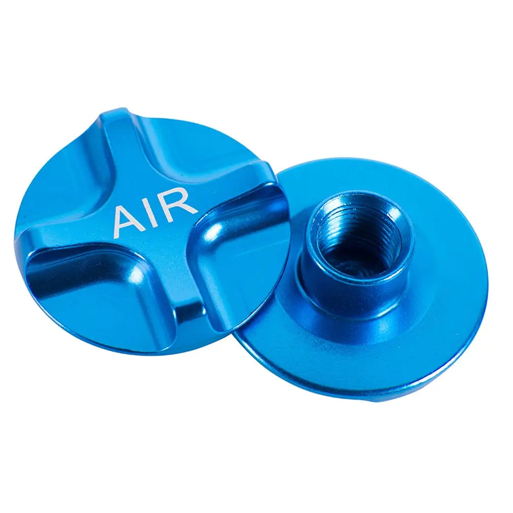 

1PC CNC Mountain Bike Air Gas Fork Value Cover MTB Front Fork Cap Protector Bicycle Parts Gold Blue