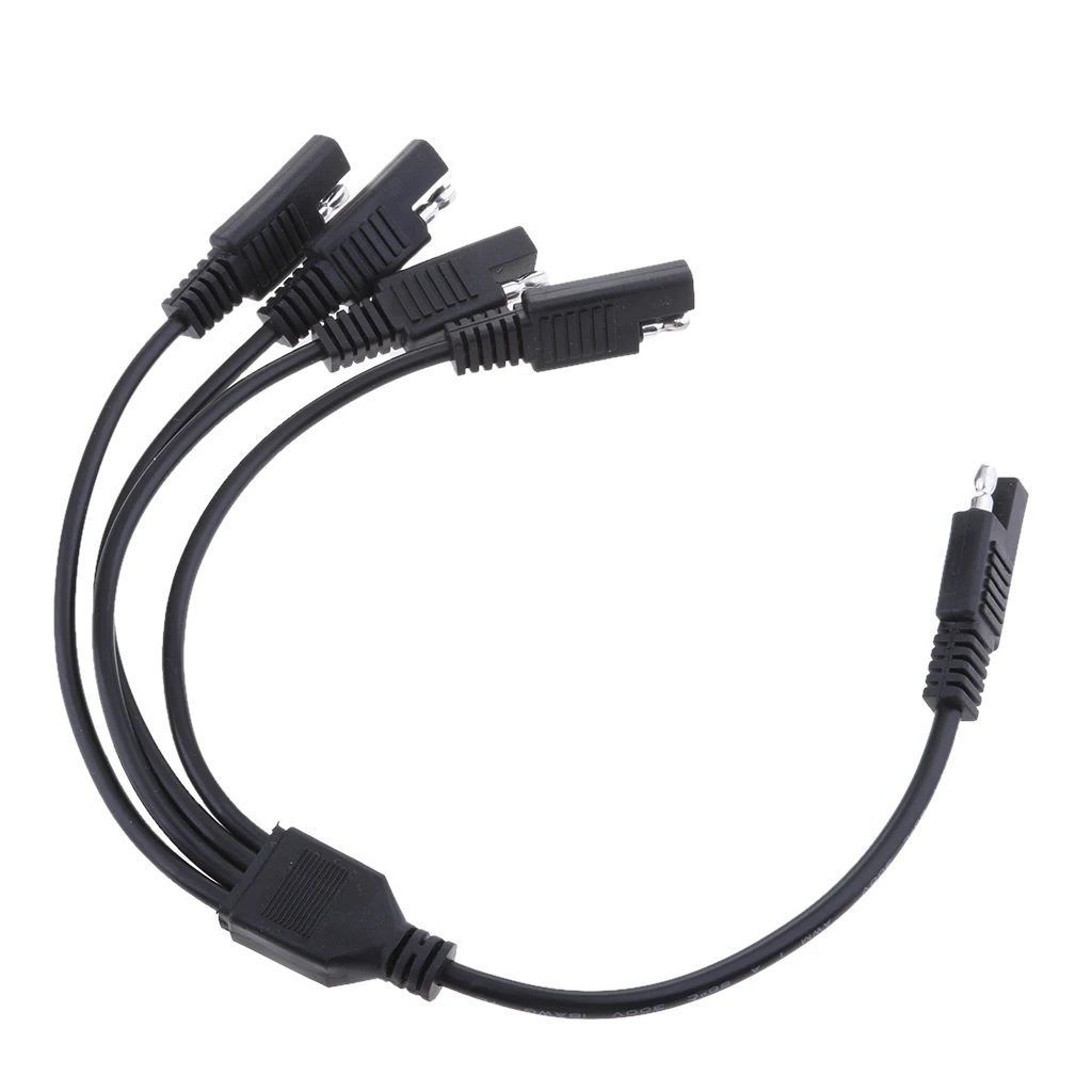 Universal 18AWG SAE 1 To 4 Extension Adapters Splitter Cables For Car Motor Solar Panel Batteries