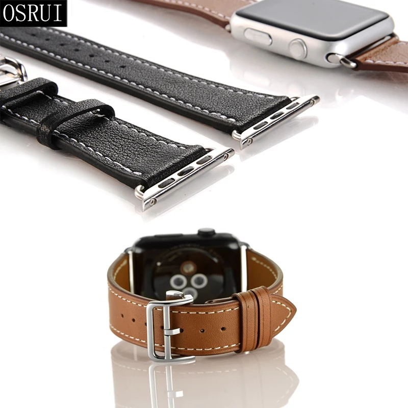 Ремешок для apple watch band 5 4 44 мм 40 мм correa iwatch 3 2 42 мм 38 мм раскладной кожаный браслет с пряжкой аксессуары для apple watch