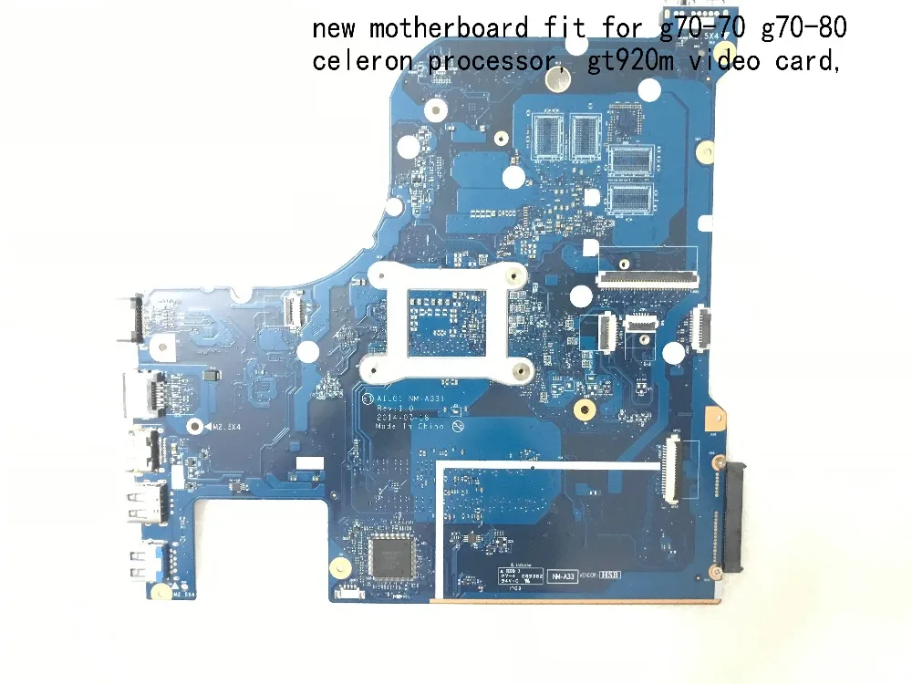 Доступный товар, материнская плата AILG1 NM-A331 для LENOVO G70-80/G70-70 Материнская плата ноутбука, встроенный процессор celeron. gt920m