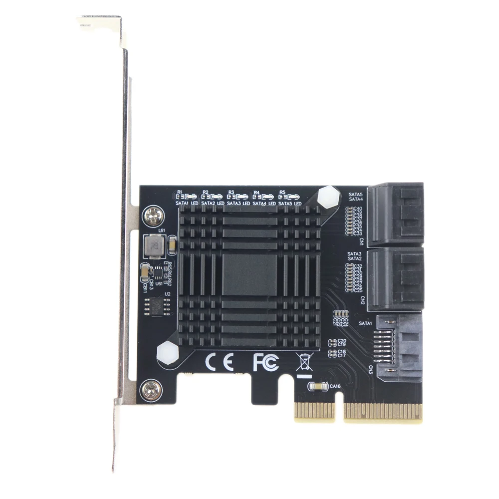  PCI Express 30x4 a 5 puertos SATA III 6Gbps controlador de expansión tarjeta de soporte multiplicad