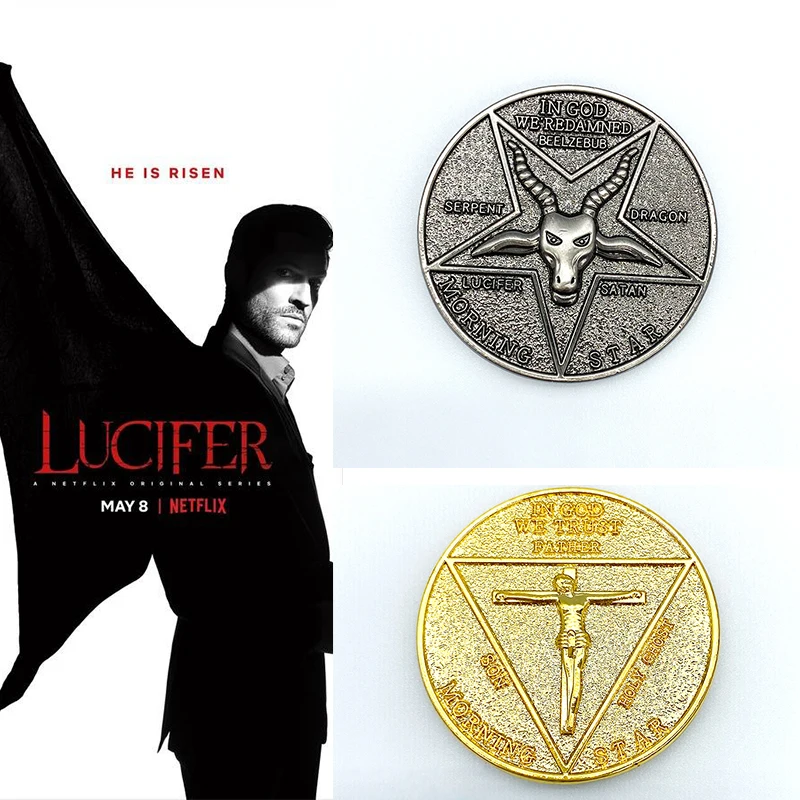 LuciferMorningstarCoinCosplayPropsPentecostalBadgeCoins