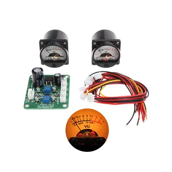 

Drop Ship 2 Pcs VU Panel Meter Warm Back Light Recording+Durable Driver Board Module+Cables