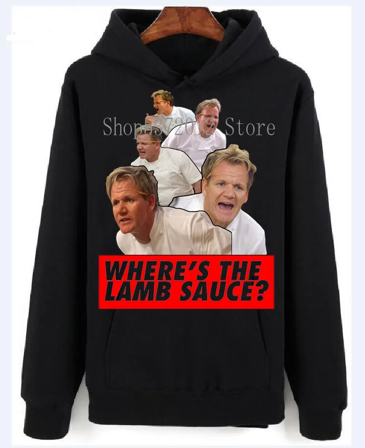 Wheres The Lamb Sauce толстовки свитер Ramsey Gordon Ramsay Забавный Meme Hells Tumblr круглый вырез