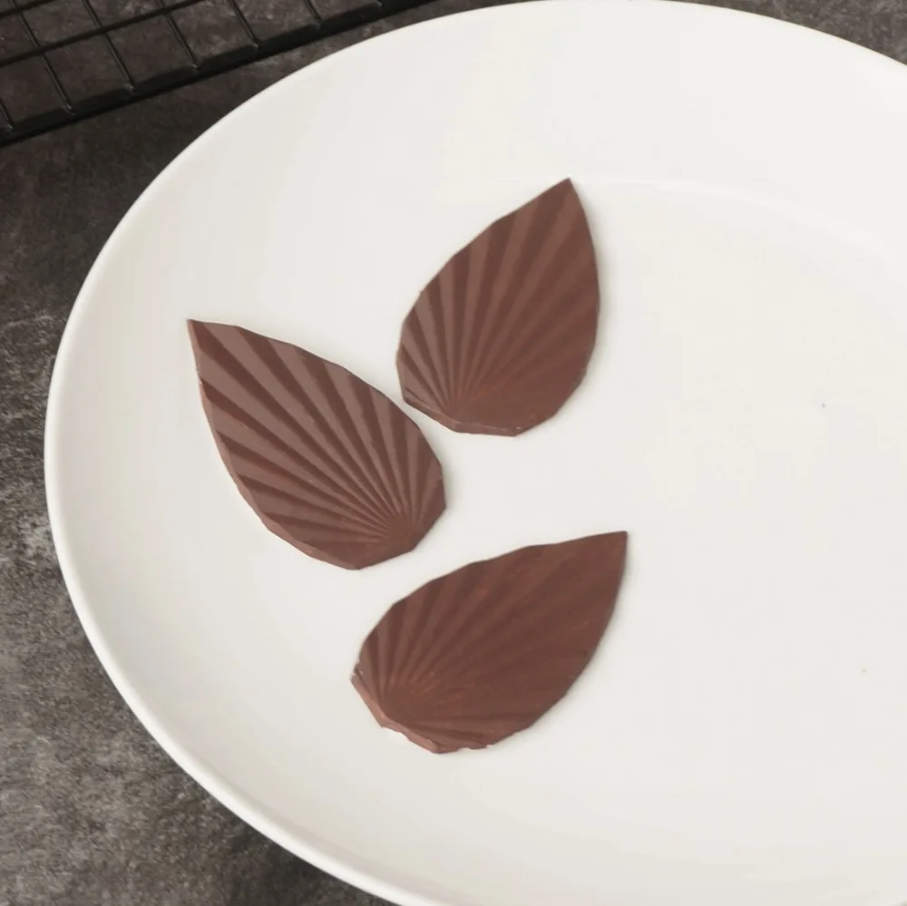 Гофрированный лист форма шоколада формы для украшения торта инструменты формы листьев силиконовый трансферный лист выпечки трафарет Chablon