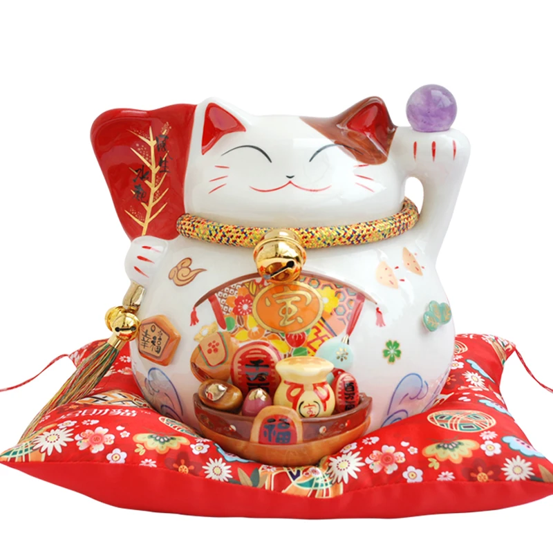 Lucky cat керамическая фэн-шуй кошка для дома, отеля, ресторана украшения Бизнес Подарки lucky cat Копилка Feng Shui украшения