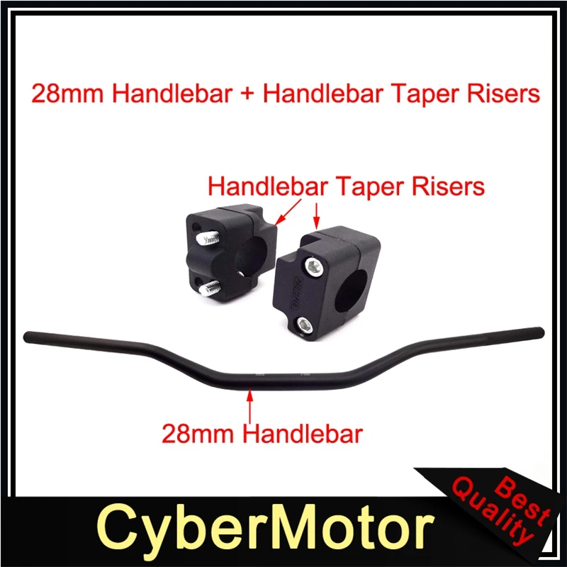 Алюминиевый 28 мм 1 1/8 ''Руль+ ручка конус стояки Крепление зажим для Pit Dirt Motor Bike ATV Quad 4 Wheeler Мотоцикл