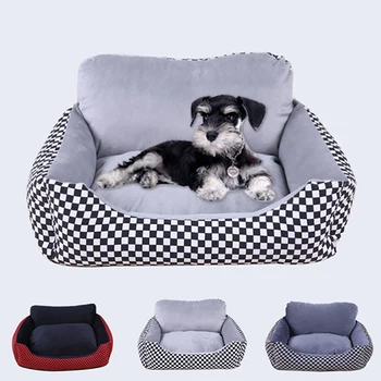 

New Luxury Pet Dog Bed Small Medium Dogs House Cat Bed Plush Removable Bottom Waterproof Product Warm Cushion Kennel Pets Beds