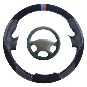 

Artificial Leather Hand-stitched Car Steering Cover Steering Wheel Braid For Citroen Elysee c-elysee Citroen Xsara Picasso