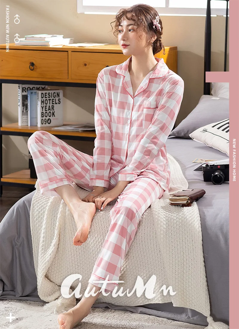 Femmes Carreaux Pantalon Pyjama Bottom Sleepwear Plaid Nightwear Plaid Loose