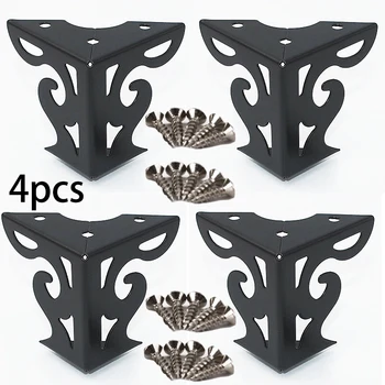 

4x Set Sofa Tea Table Legs 8cm Riser Couch Drawer Cabinet Metal Feet Decoration