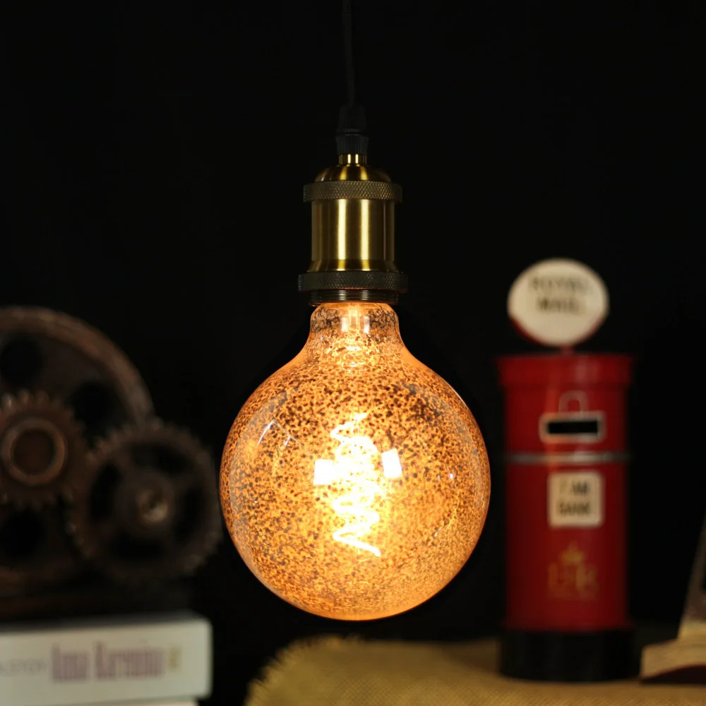 

Edison Bulb LED Flexible Filament Lamp G125 Flash Gold Flash Silver Retro Dimming Bulb 220V 4W E27