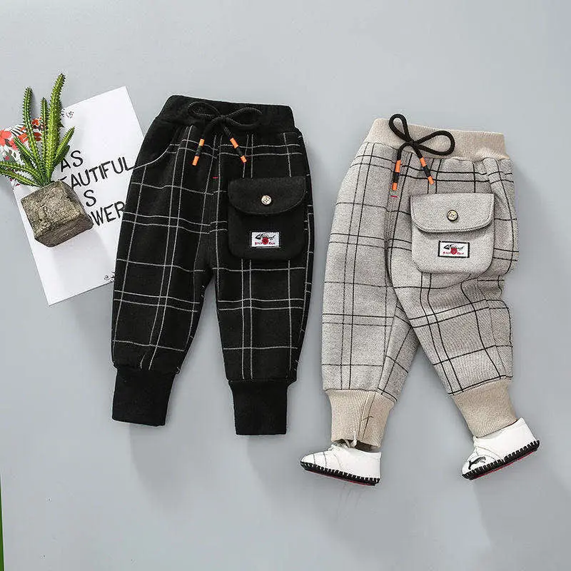 

Spring 2020 New Baby Pants Boys and Girls Spring and Autumn Check Pants 1-6 Years old Children's Overalls Striped Casual Sports