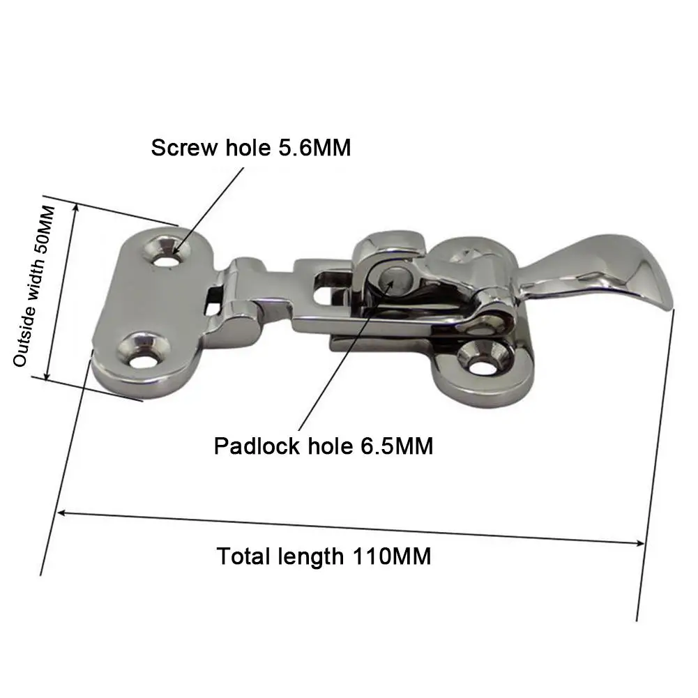RV Yacht Accessories Gantry Buckle 316 Stainless Steel Door Distribution Box Buckle Mirror Marine Hatch Buckle Screen Door Latch