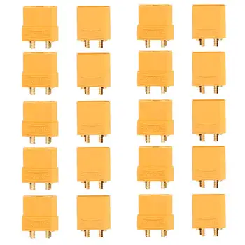

10 Pairs Male and Female XT90 Connector T Plug for Battery Model Airplane (Orange)