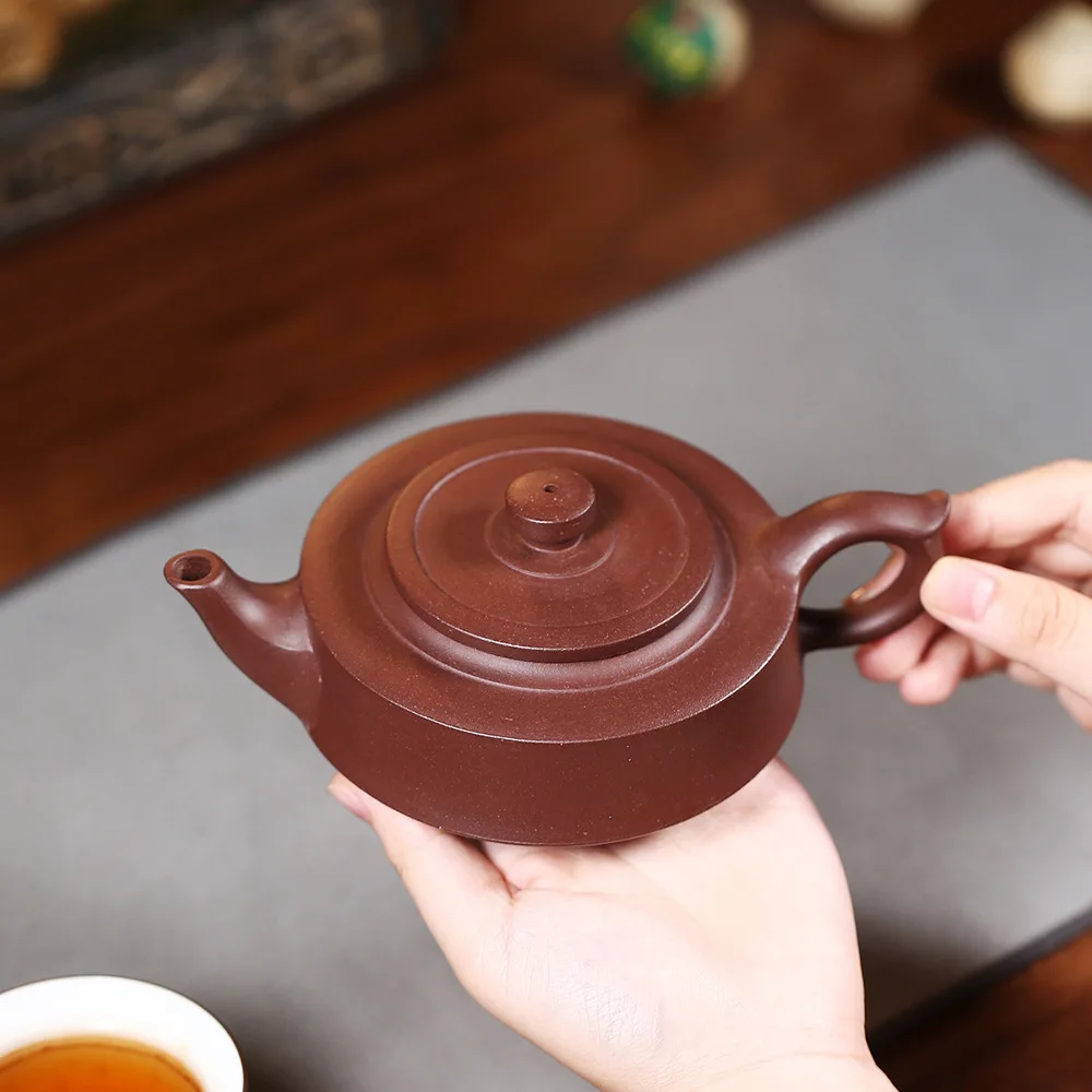 

Yixing Clay Teapot Masters Entirely Handmade Raw Ore Purple Clay Weeks Jade Plate Wall Pot Using American Clay Tea Set Wholesale