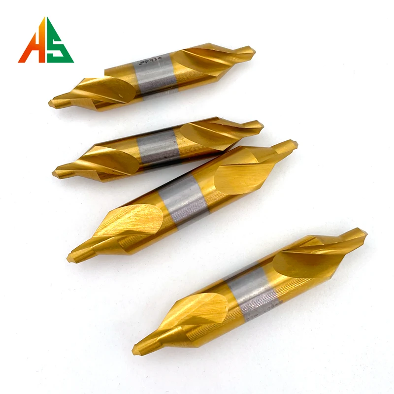 Drill Bit Set Drill Bits Drill Bit Countersink Drill Bit Countersink Drill Drill Cutter Stainless steel Center Drill M35 HSS-Co Cobalt Plated Titanium Coated Spiral Groove Centering Drill Metalworking Hole