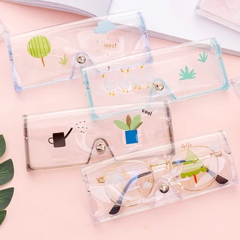 

Cute Clear Sunglasses Glasses Case Transparent Glass Spectacle Storage Protect Carry Box Fashion Eyewear Accessoires Carry Box