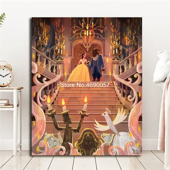 

Diamond Embroidery 5D DIY Diamond Painting Beauty And The Beast Movie Diamond Painting Cross Stitch Rhinestone Decoration