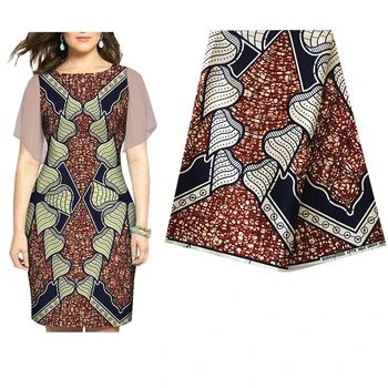

Cotton African Batik Cloth Fabric 2020 New 6Yards DIY Sewing Ankara Real Wax Fabric For Women Party Dress