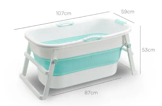 Складная бочка для ванной для взрослых, складная бочка для ванной для детей, бочка для ванной, пластиковая большая ванна - Цвет: style B Green no lid