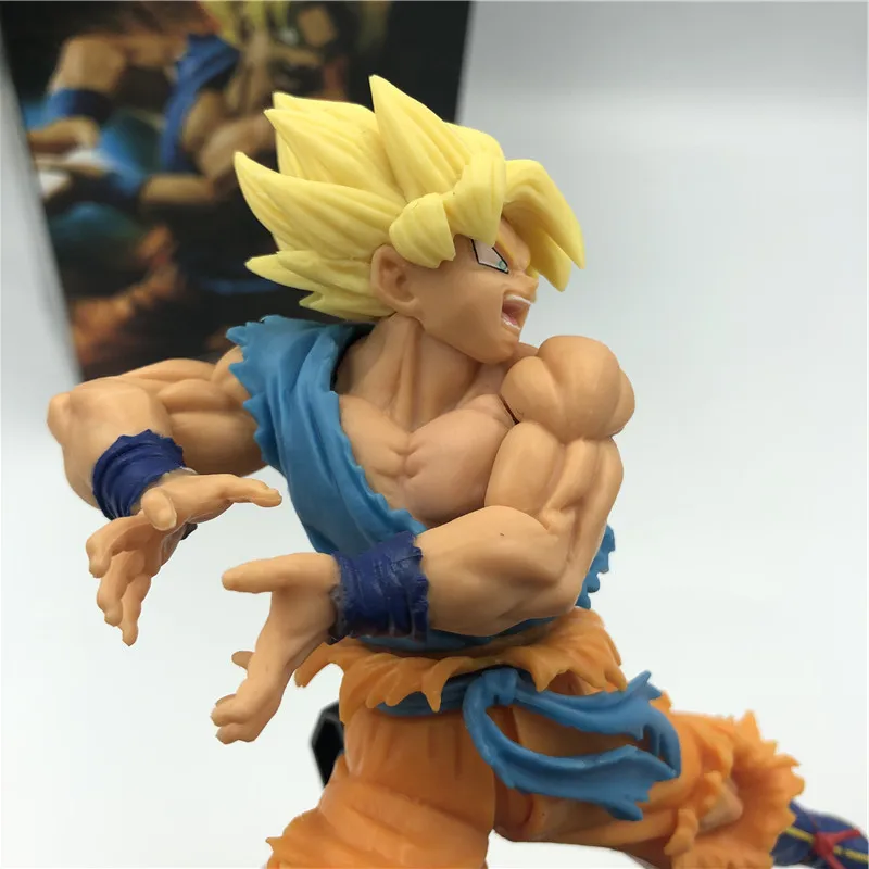 Dragon Ball Z Goku Супер Saiyan Spirit Bomb Battle Ver. ПВХ Фигурки DBZ Гоку волна против Вегета модель игрушки 20 см