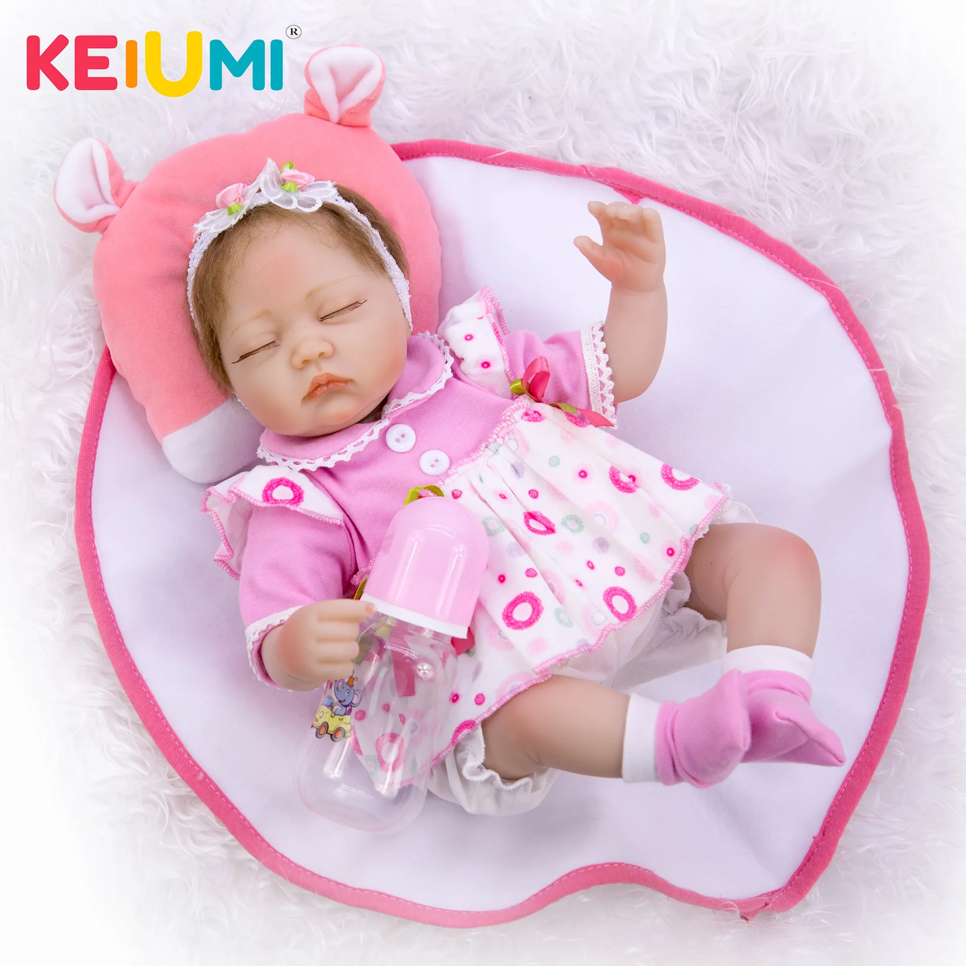 

Keiumi 17-Inch Reborn Baby Doll Reborn Baby Soft Silicone Model Infant Hot Selling