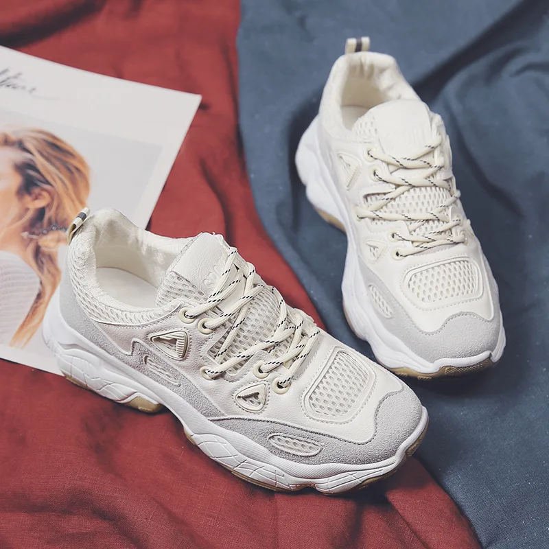 

What Women's 2019 Spring New Style Breathable Dad Shoes Women's Korean-style Versatile Athletic Shoes Women's Intellectual Smoke