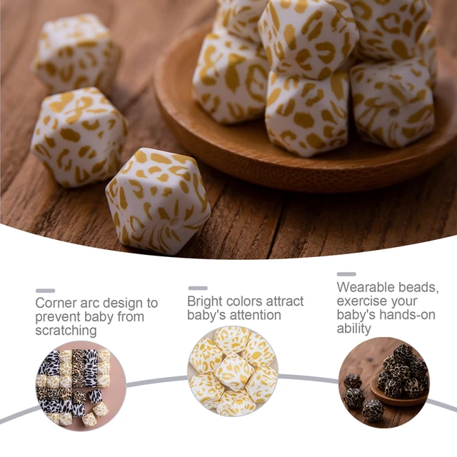 17mm 10pc Silicone Beads DIY Baby Teething Necklace Making Accessories BPA Free Soft Beads Baby Teether New Color 3