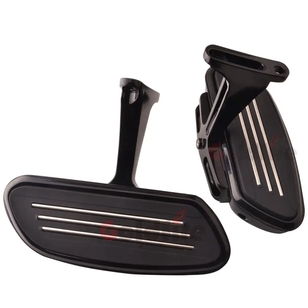 

Motorcycle Black Rear Passenger Floorboard Bracket Set For 1993-2019 2018 Harley Touring Road King Electra Street Road Glide CVO