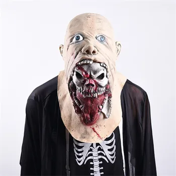 

Halloween Party Decorations Latex Mask Horror Bloody Headgear Festival Creepy Decor Head Wear Masks Halloween Accessories Prop