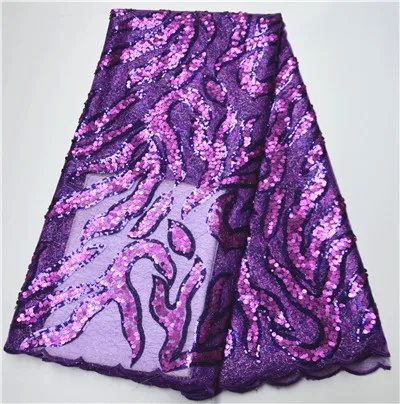 1 Latest African Organza Lace Fabric High Quality Nigerian Lace Fabric With Sequins Organza Lace Fabric - Цвет: 1