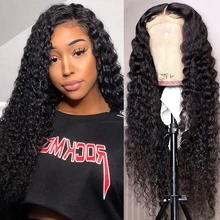 

Deep Wave Remy Human Hair Wigs 4X4 Lace Closure Wig Pre Plucked 4X1 T Part Perruque Malaisienne Lace Front Human Hair Wigs