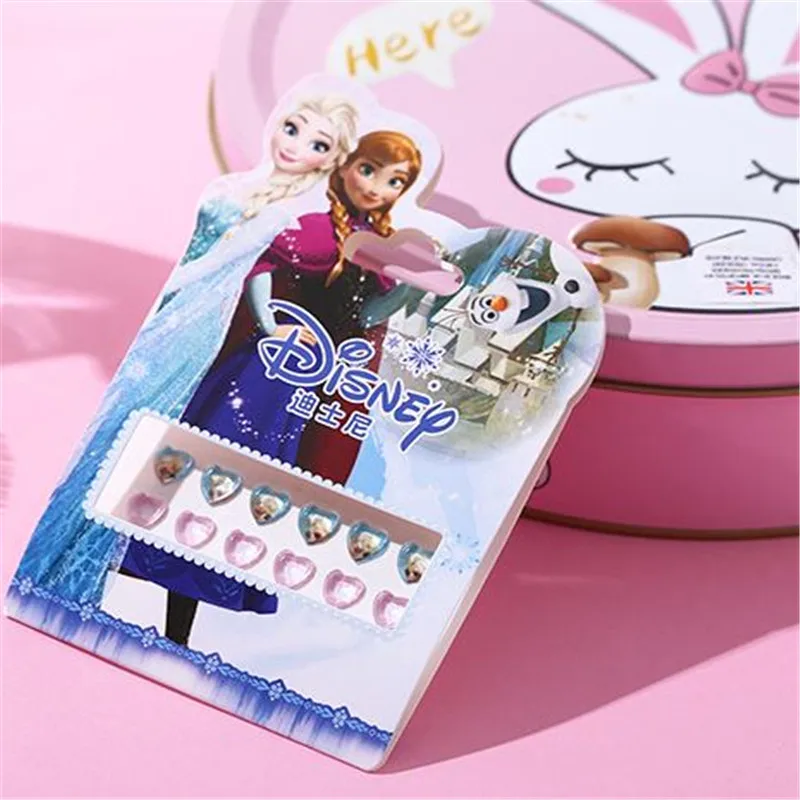 

Genuine Disney Frozen Elsa Anna Stickers Toy Stereo Earrings Toy Stickers Sofia Princess Pony Sticker Brithday Christmas Gifts